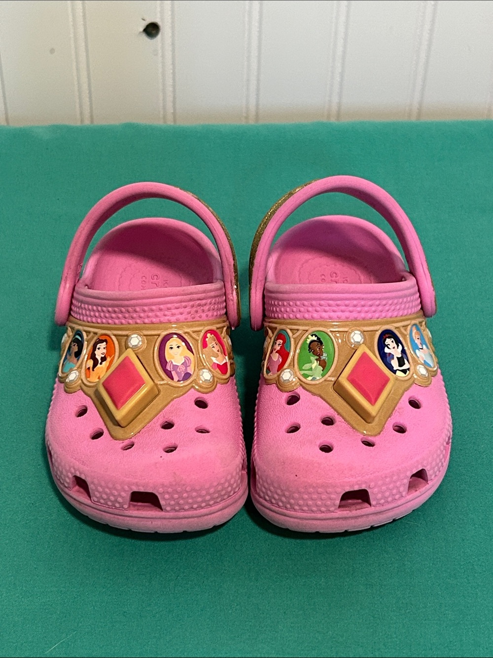 CROCS -LIGHT UP- Pink Disney Princess Clogs Sz: c6